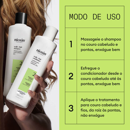Kit Sistema 2 Espessamento para Cabelos Naturais Nioxin